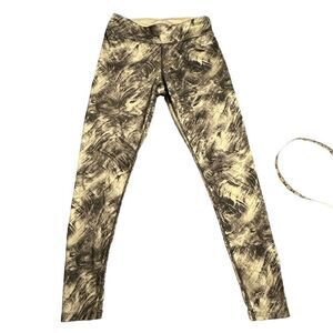 Spalding grey and black brush strokes speed dry workout leggings size small